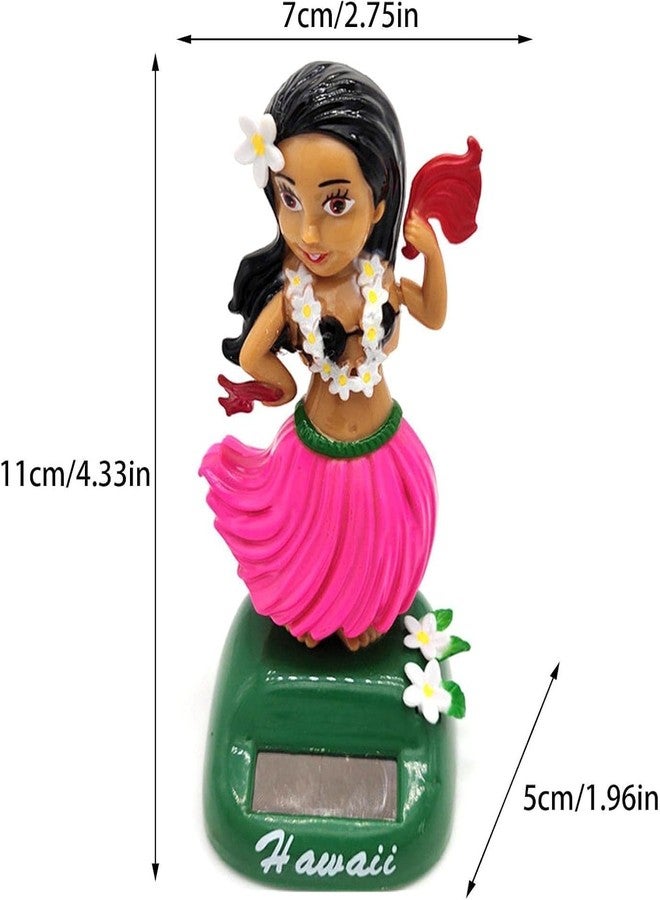 Bwexxt Pink Funny Cute Car Bobblehead Decorative Gift, Home and Office Decor, Dancing Girl for Car Dashboard and Home, Solar Powered Kit Solar Power Kits,Funny Ornaments Decorations - Image 2